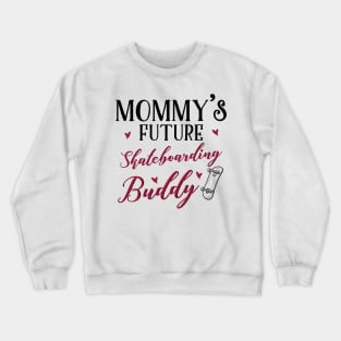 Skateboarding Mom and Baby Matching T-shirts Gift Crewneck Sweatshirt